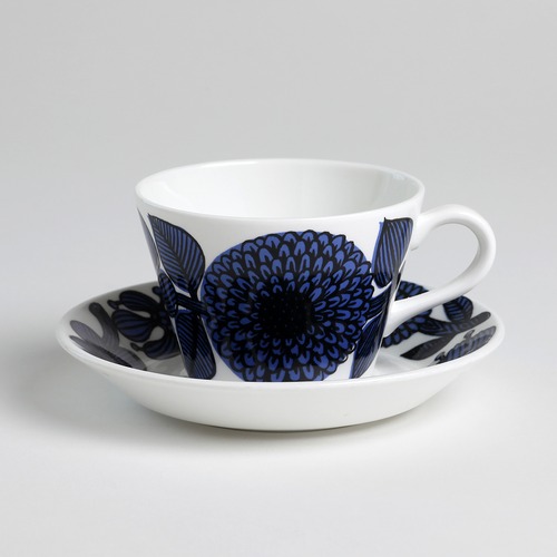 Gustavsberg グスタフスベリ Blue Aster ブルー アスター コーヒーカップ＆ソーサー - 19 北欧ヴィンテージ　★わけあり★