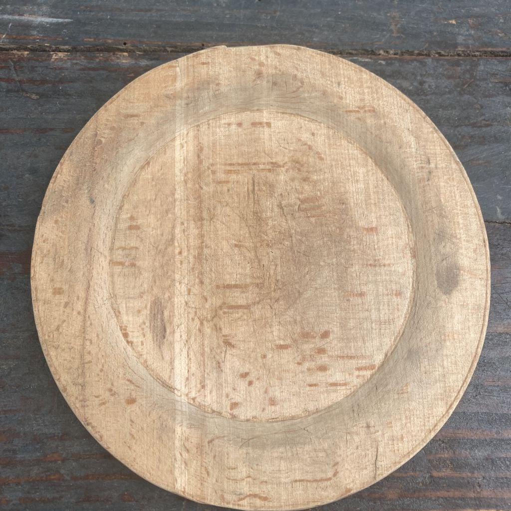 北欧アンティーク】スウェーデン 18-19世紀木製皿 (Trätallrik) - 素朴