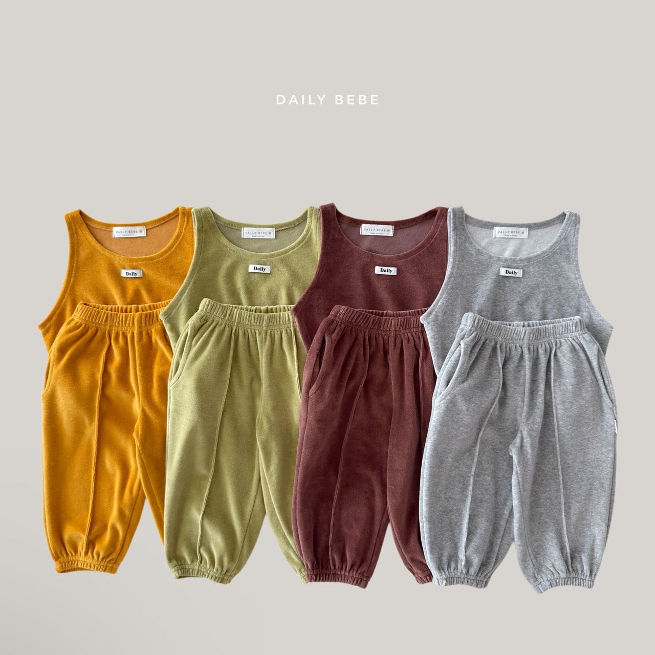 velour set up【DAILYBEBE】※10月中旬発送予定