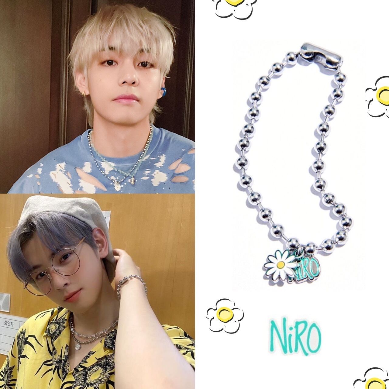 同サイズ】テテ着用 NiRO CAREN DOLPHiN BRACELET テテ V NiRO CAREN