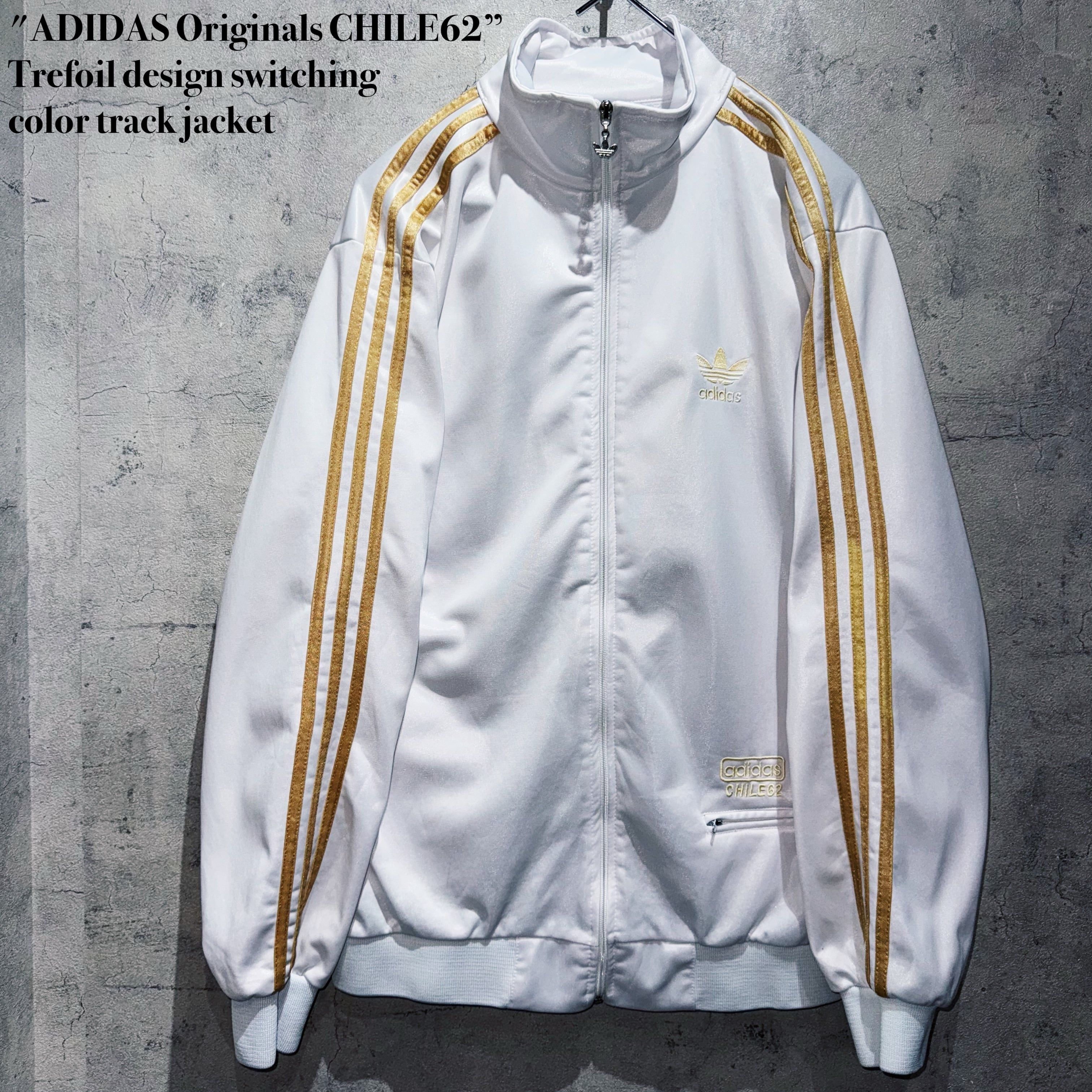 "ADIDAS Originals CHILE62”Trefoil design switching color track jacket