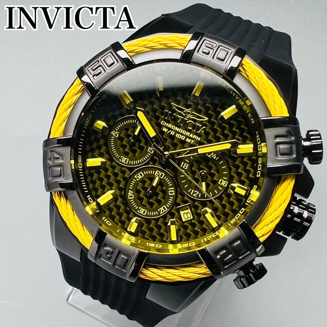 腕時計 INVICTA インビクタ イエロー 新品 ケース付属 ボルト メンズ 