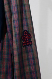 Gore-tex navy×check pattern jacket