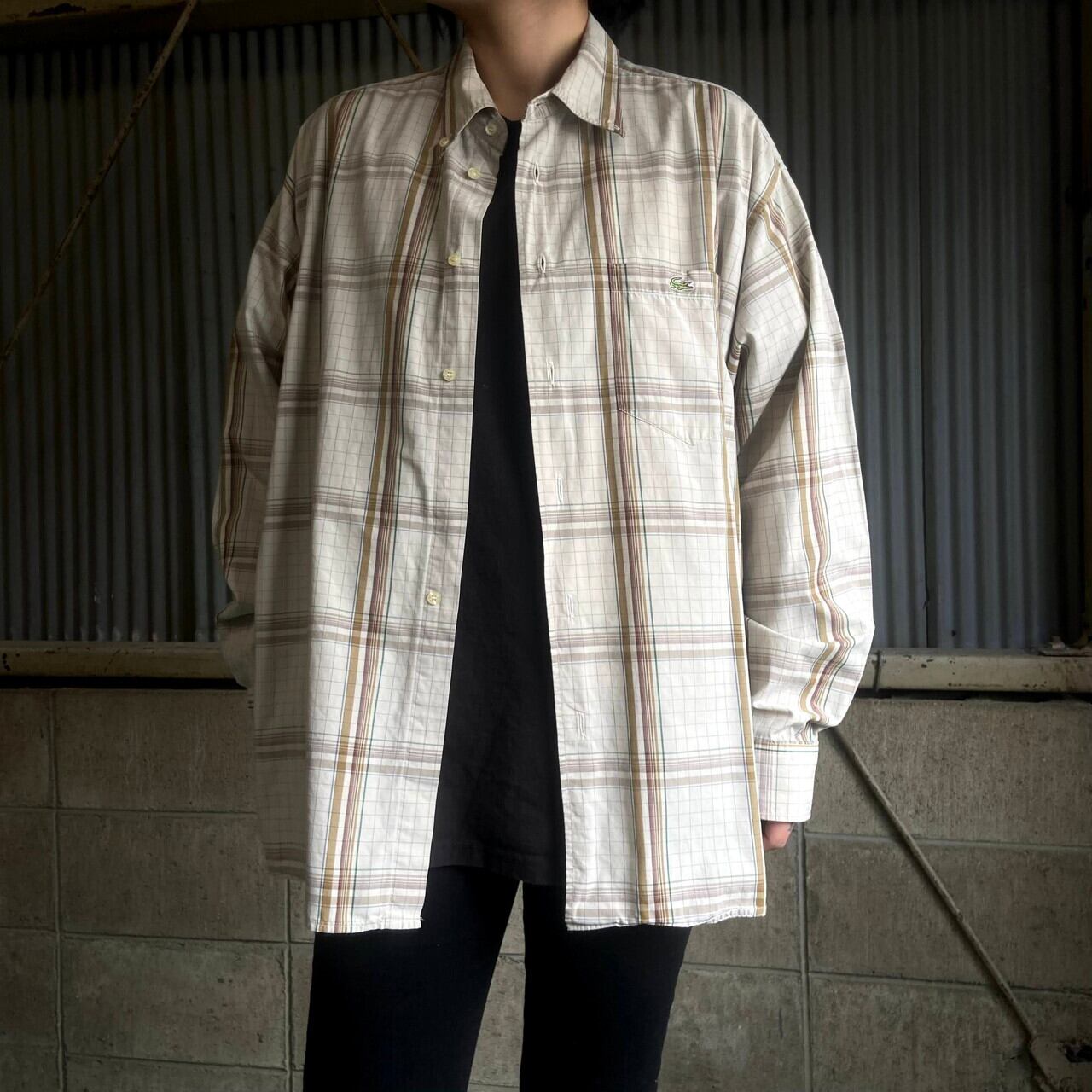 Lacoste ラコステ 長袖 チェックシャツ メンズxl相当 古着 ベージュ系 長袖シャツ Ws22 50 Cave 古着屋 公式 古着通販サイト Lacoste ラコステ 長袖 チェックシャツ メンズxl相当 古着 ベージュ系 長袖シャツ Ws22 50 Cave 古着屋 公式 古着通販サイト