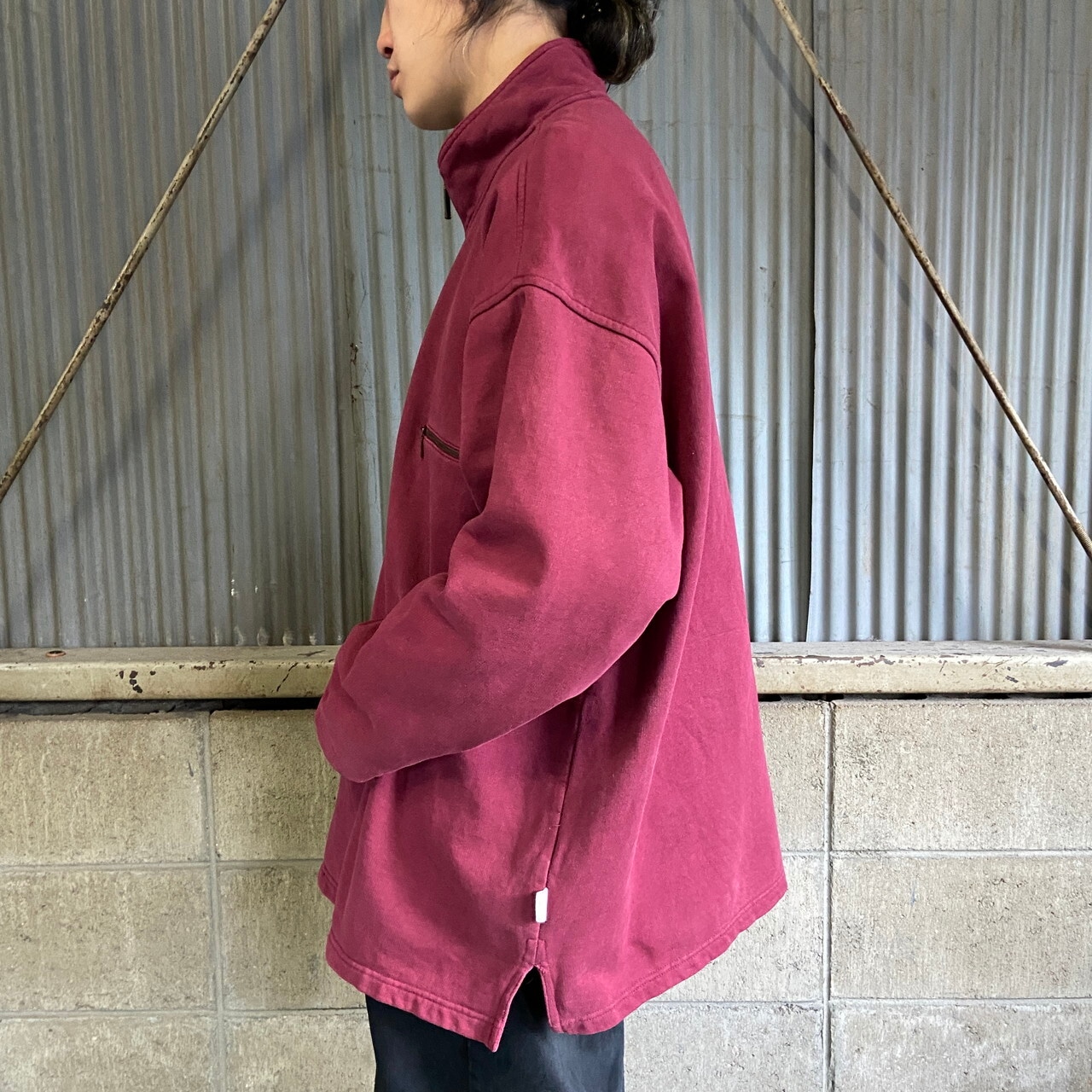 90~00年代 Eddie Bauer エディーバウアー ハーフジップ スウェット 