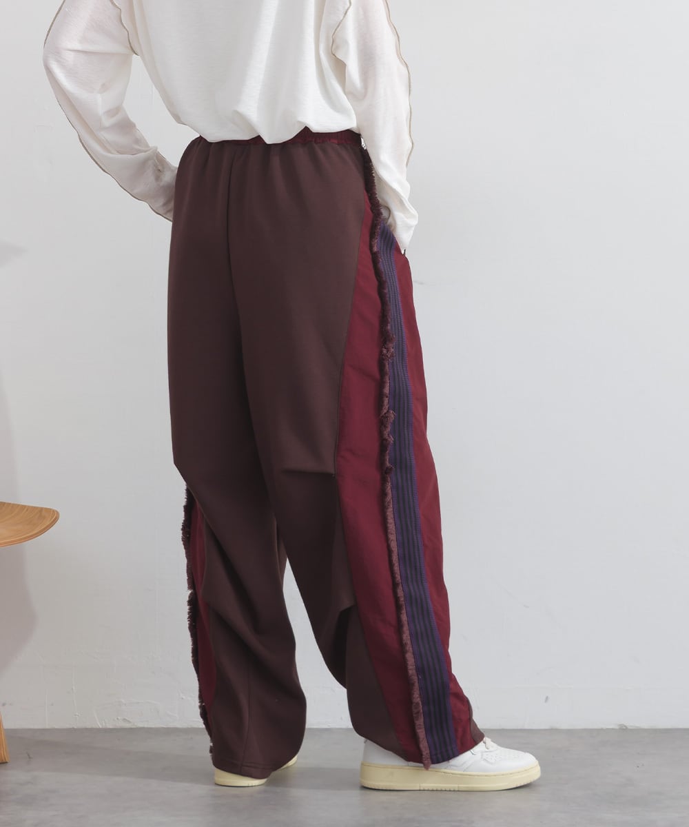 こぱん K53106 ポンチフリンジラインテープコクーンパンツ / Ponti Fringe