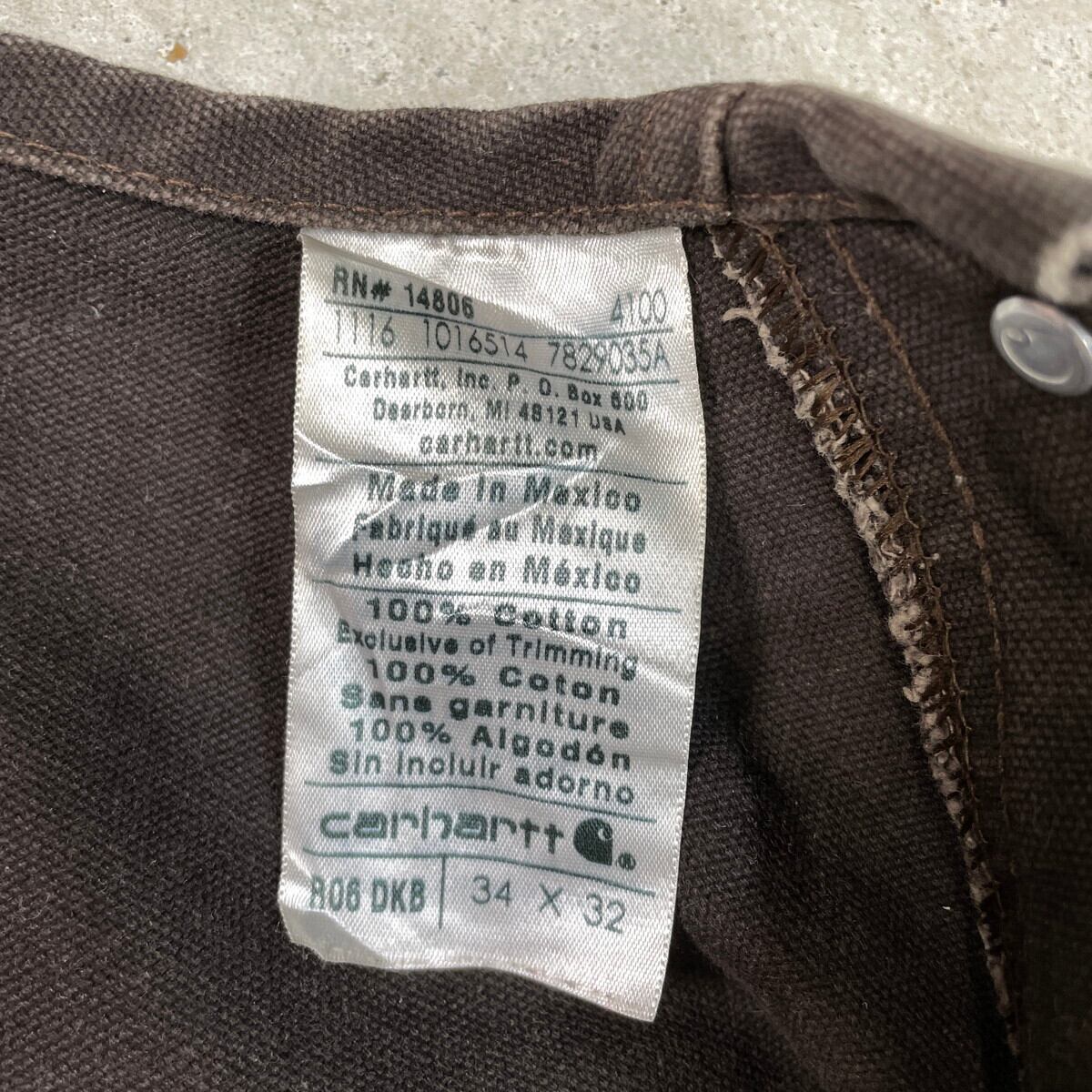 Carhartt カーハート ダック地 ダブルニー オーバーオール メンズW35