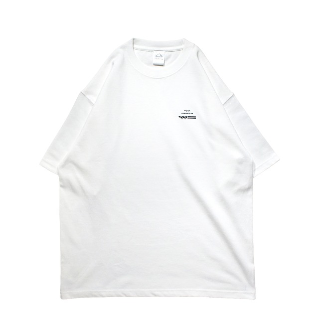 "UNDERSTAND ME" big silhouette Tee <White×Black> - メイン画像