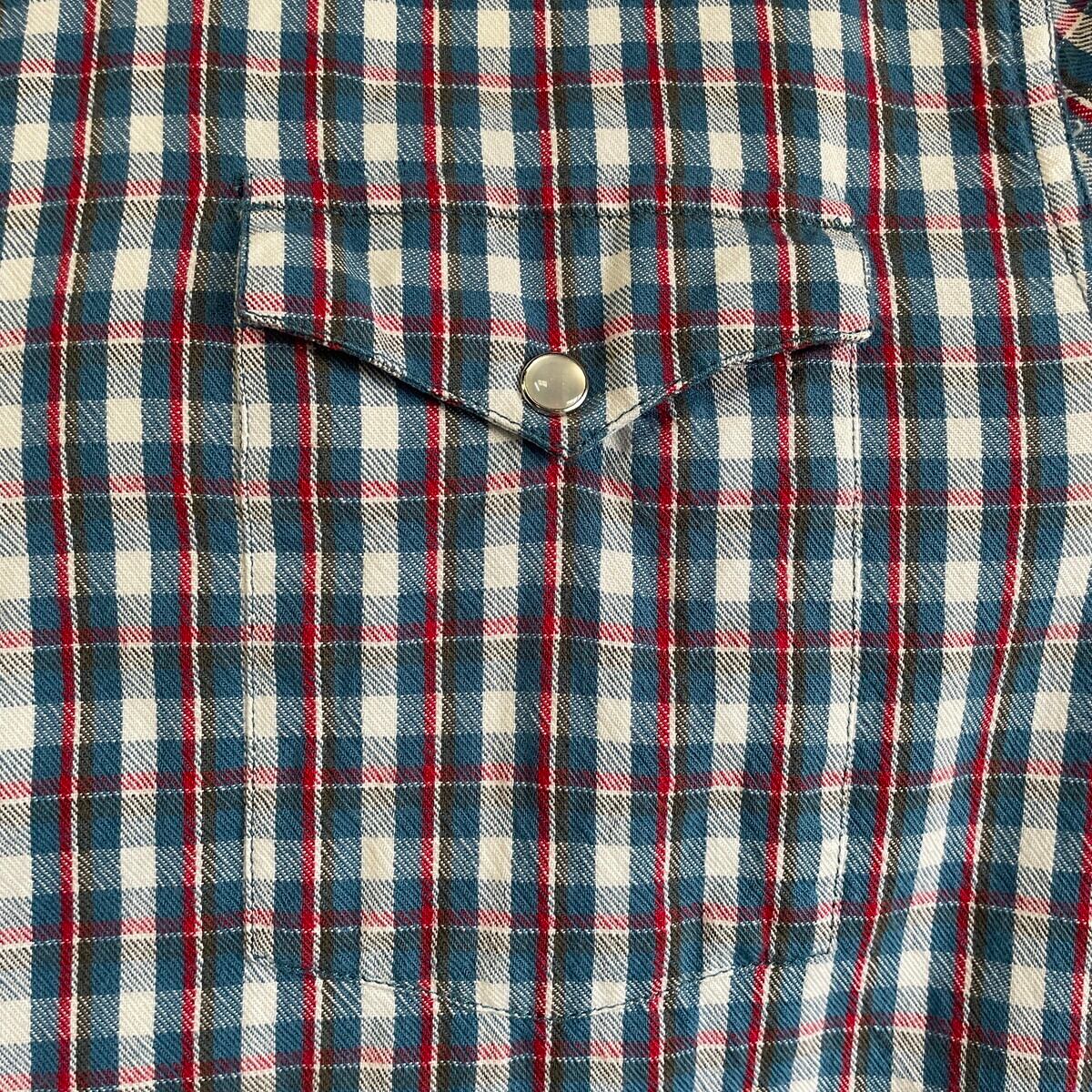 Levi's リーバイス チェック柄 ウエスタンシャツ メンズXL 古着 ブルー