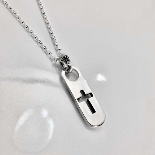 CLASSIC CROSS NECKLACE #2 with GODSIZE® I.D. TAG long / クラシッククロス#2ネックレス ゴッドサイズ® I.D.タグロング