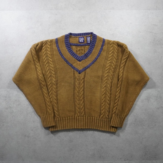 90s OLD GAP Ramie Cotton Tilden sweater L 古着