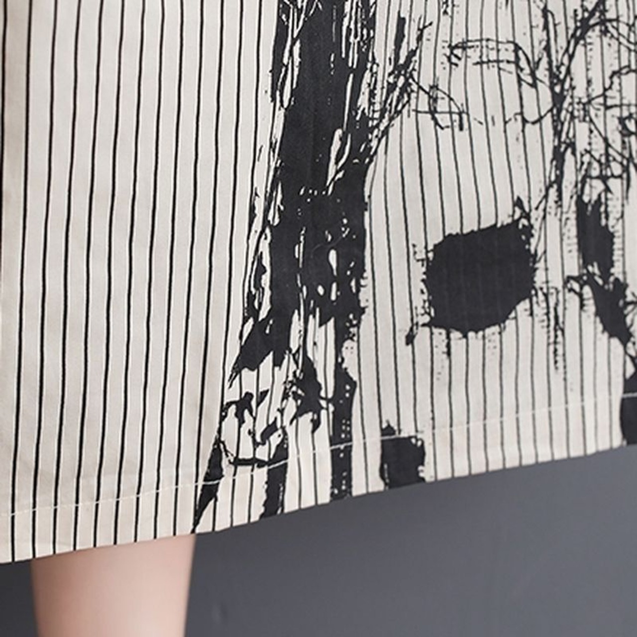 ストライプ プリント ドレス  30009