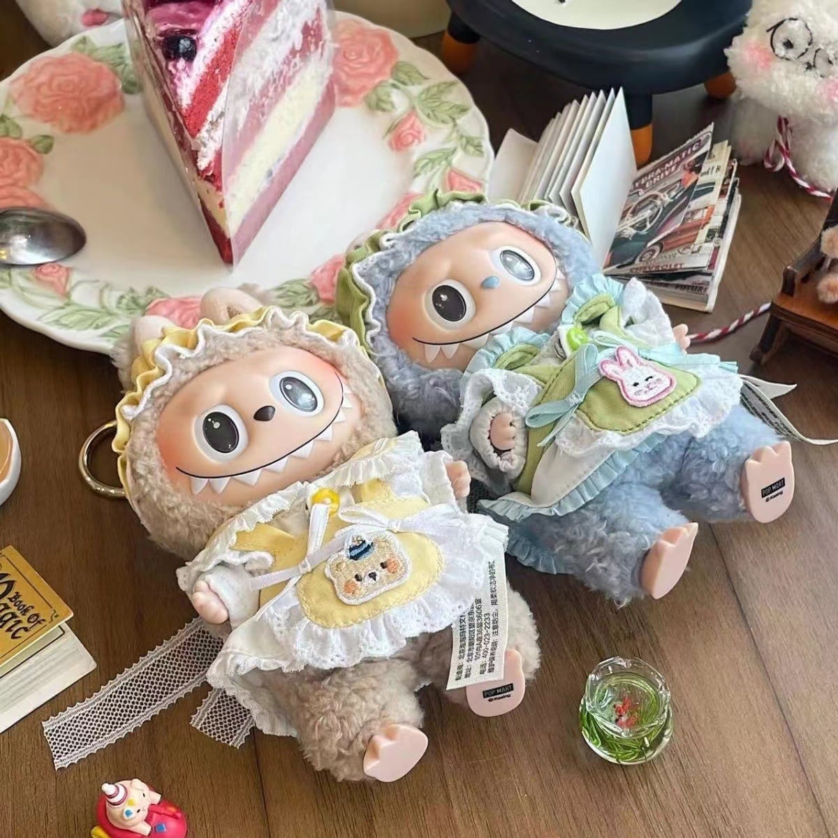 Labubu 10cm対応 ぬいぐるみ用 着せ替え衣装 3点セット うさぎ/くま