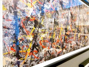 [額縁付き] ジャクソン・ポロック「Number 14」アートポスター ドリップ・ペインティング ブラックフレーム 810×610mm AFJP01