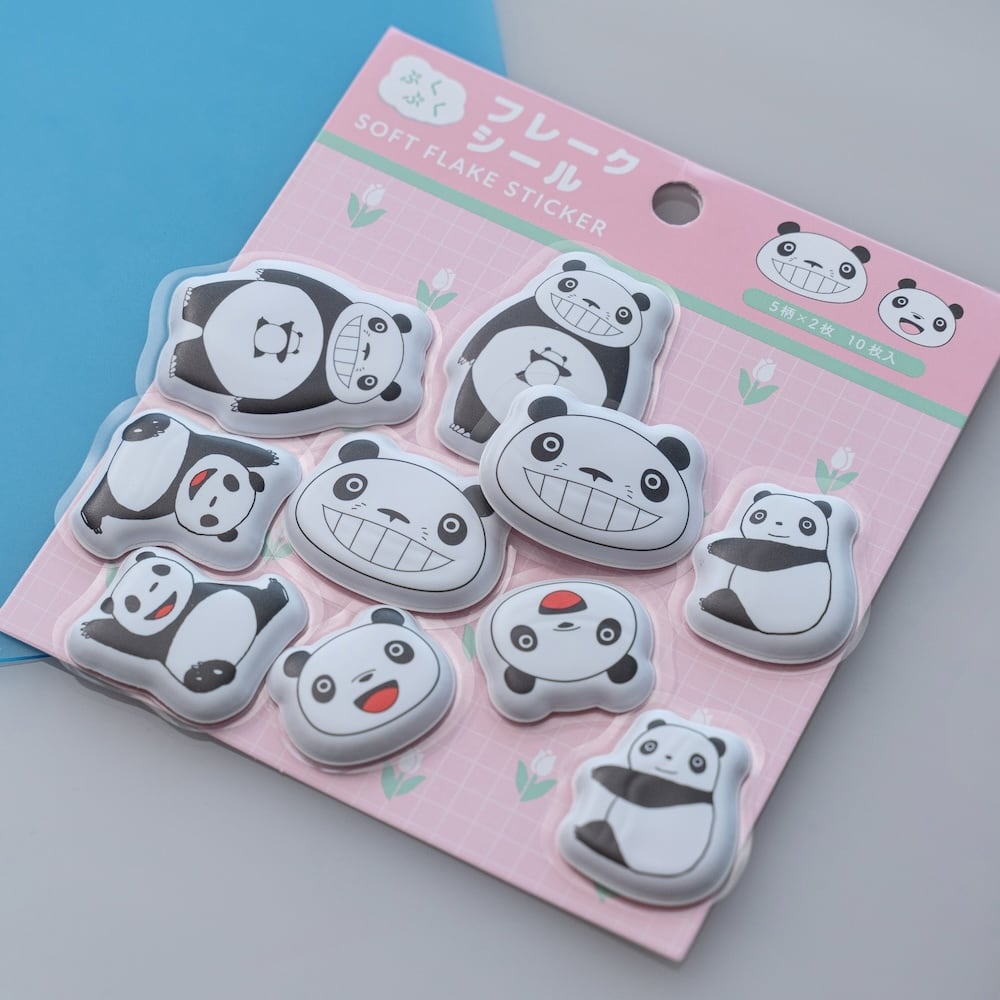パンダコパンダ ぷくぷくフレークシール おやこ（3756） | すすのこ