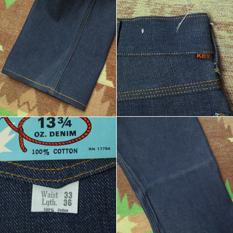 Dead-Stock 70s KEY Saddle King Denim Jeans | Wonder Wear 