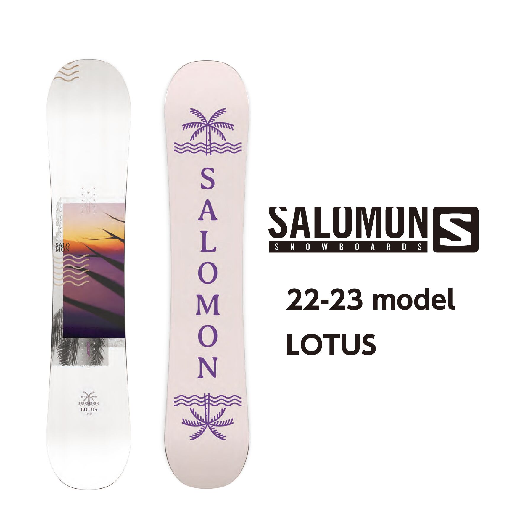 新品SALOMONサロモン　スノーボード　146cm 22-23モデルLotus