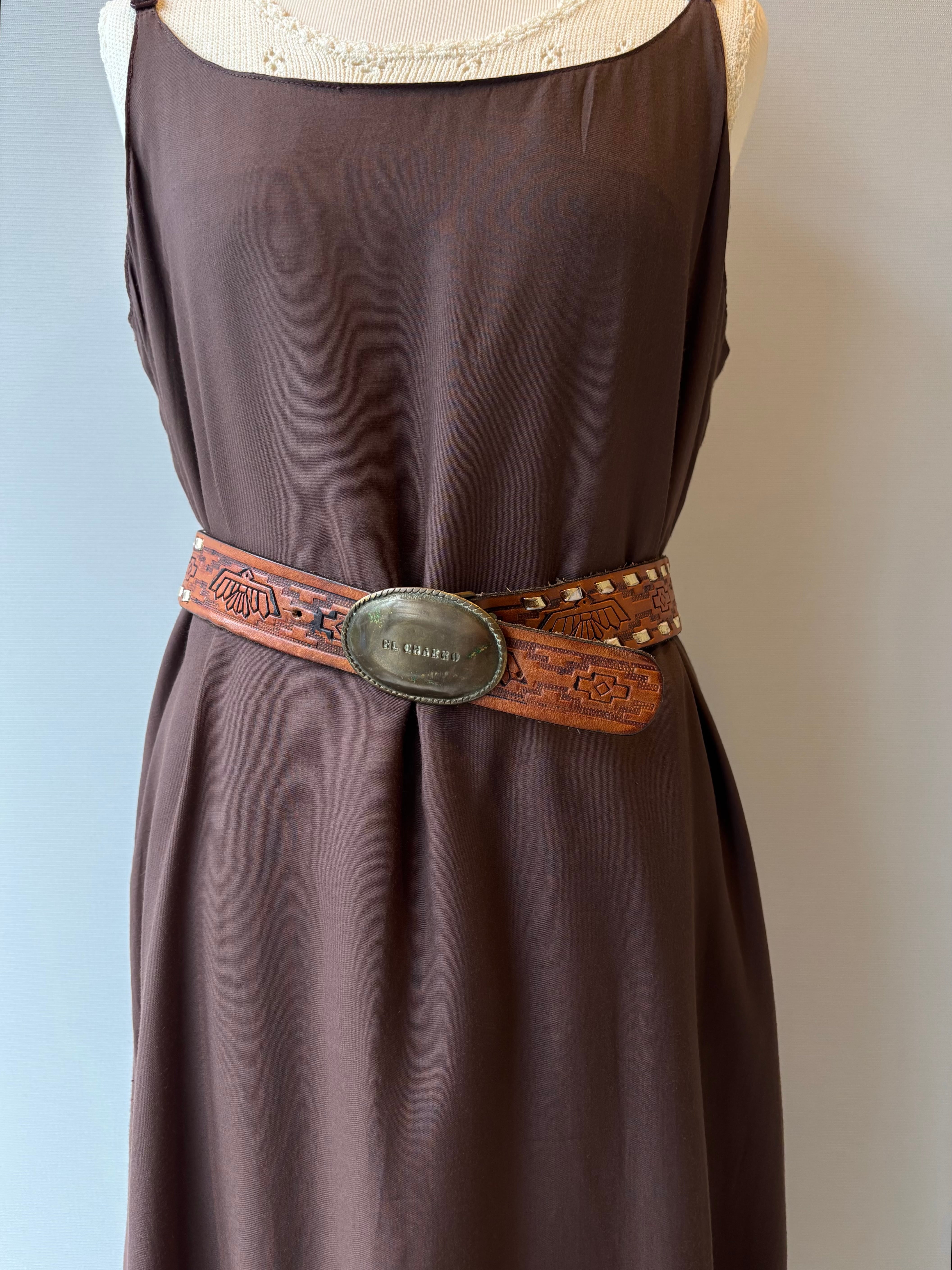 70s vintage crafted leather belt | umber_vintage