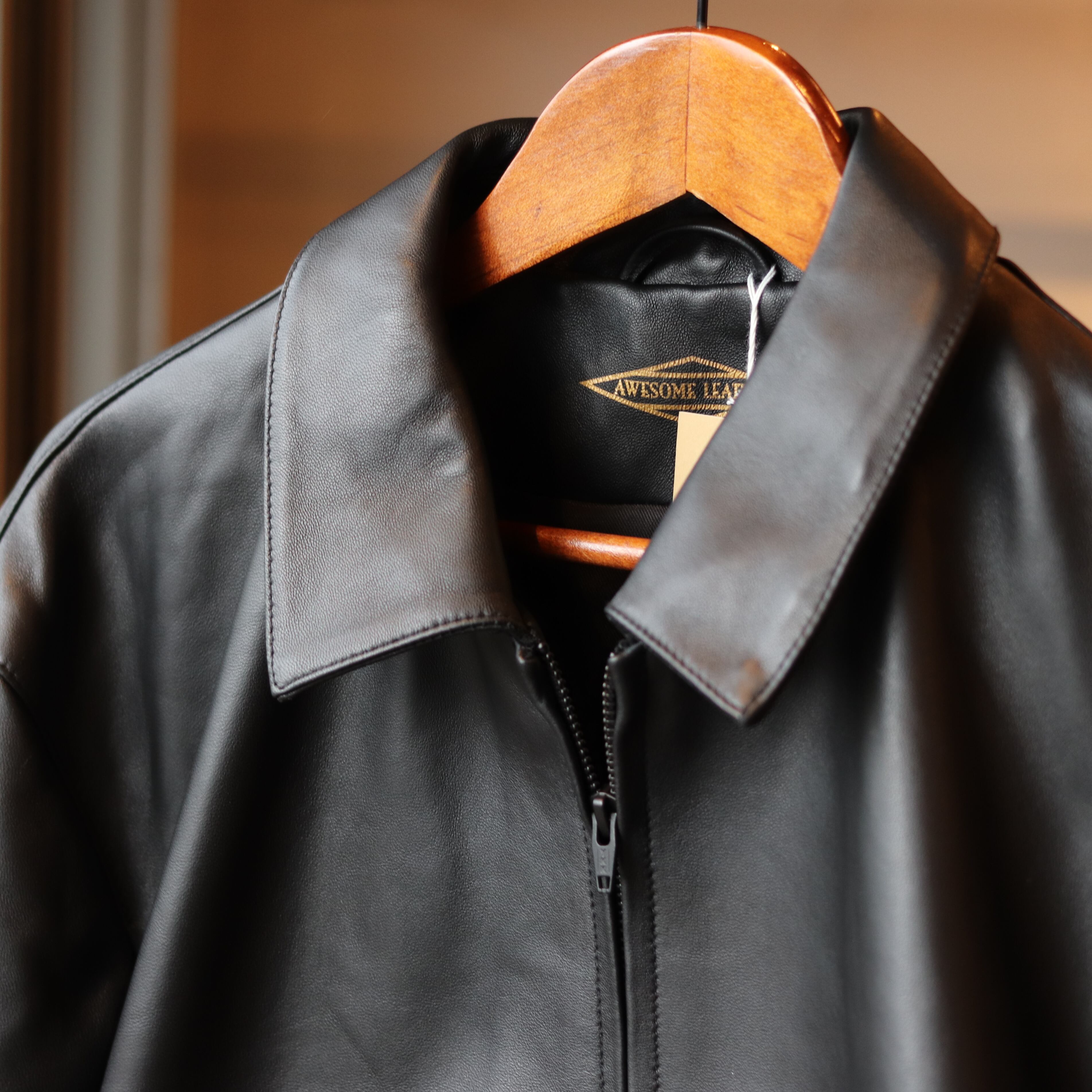 LAMOND(AWESOME LEATHER) leather zip short jacket レザージャケット