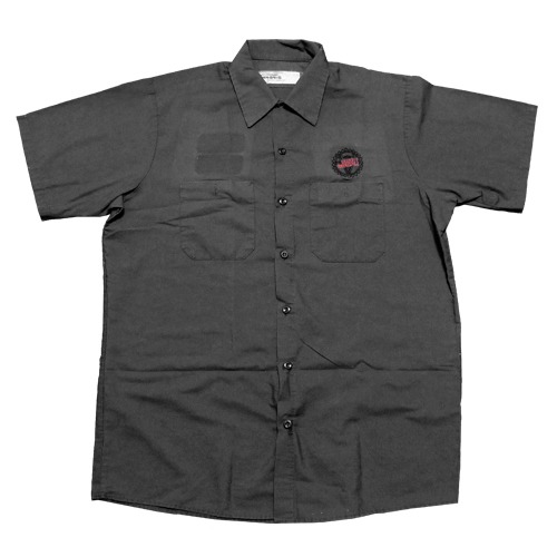 The Vandals（ヴァンダルズ） - Red V Cog Symbol Pocket Logo ワークシャツ