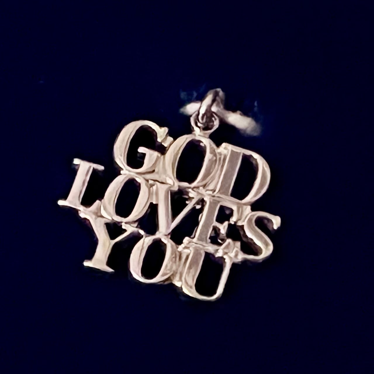 VINTAGE TIFFANY & CO. GOD LOVES YOU Charm Sterling Silver