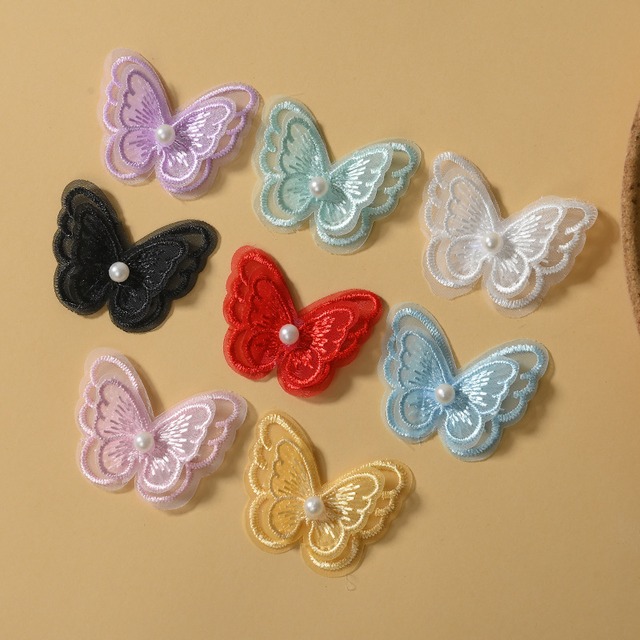 二重刺繍蝶アクセサリー（全10色）