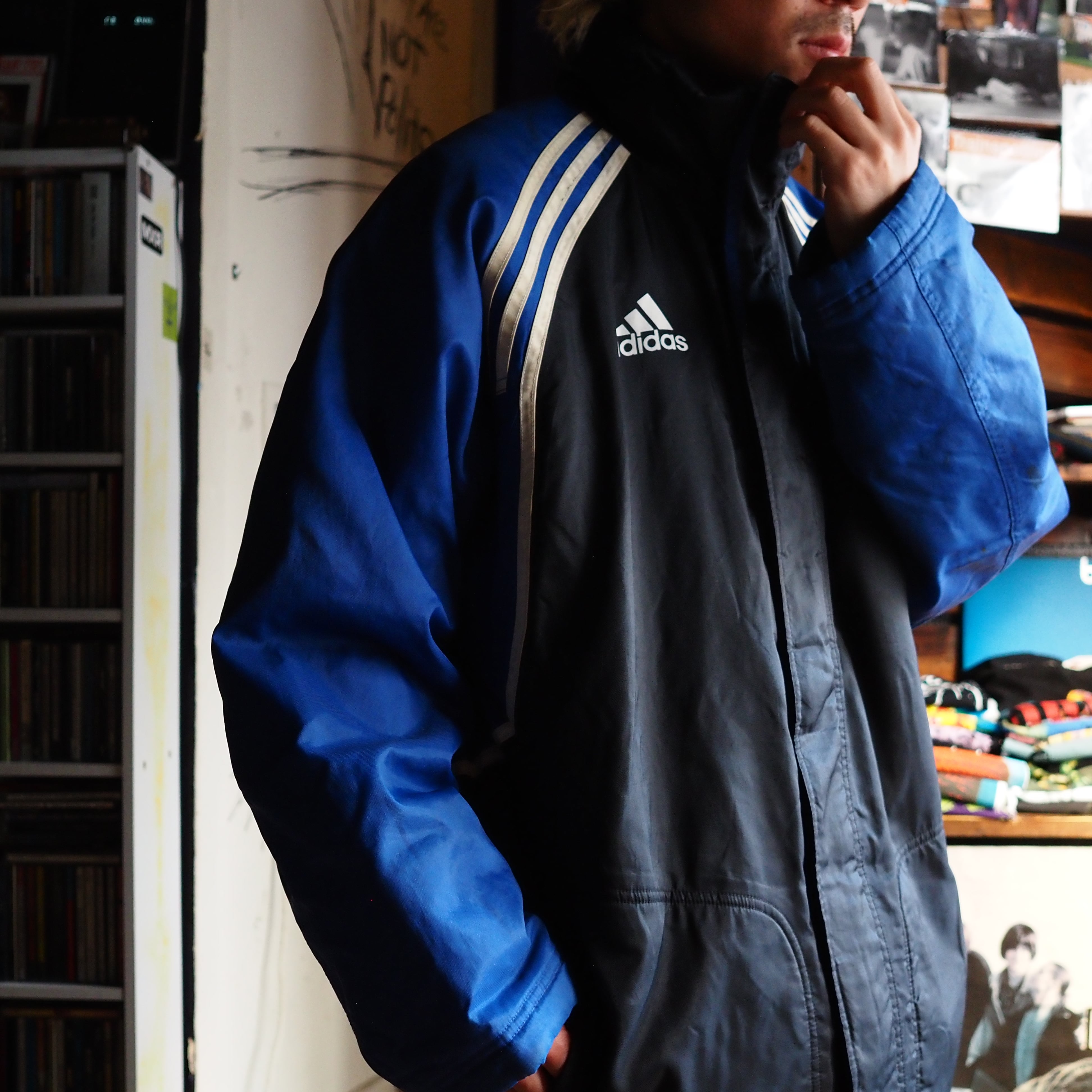 UK Rock! 1990’s Vintage Adidas Football Coat ビンテージ アディダス フットボール コート ジャケット  Oasis, Fontaines DC, Jamiroquai