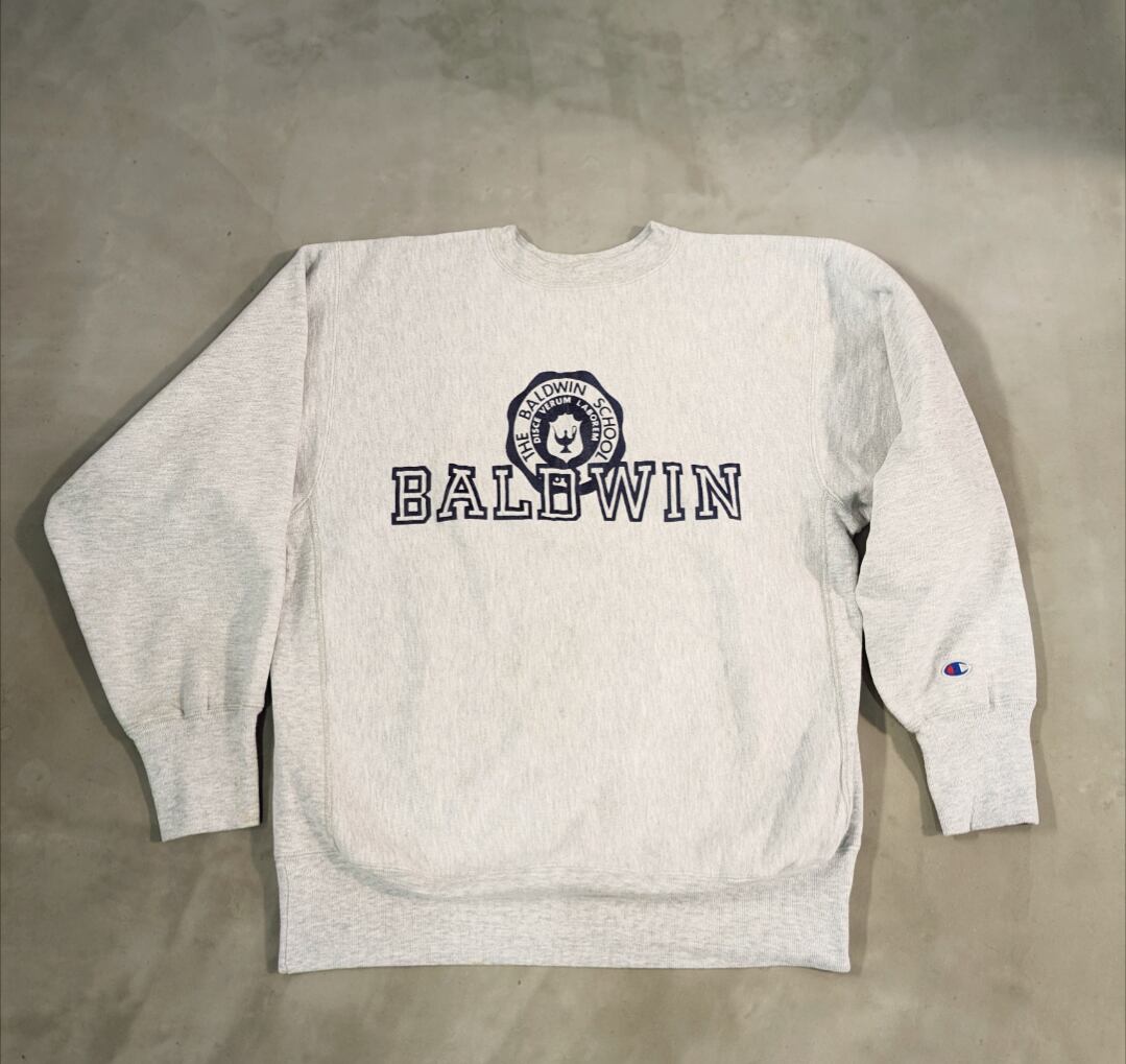 90s champion "The Baldwin School" r/w sweat 小岩店
