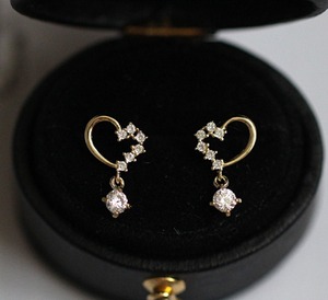 ハートピアス　SILVER　0141