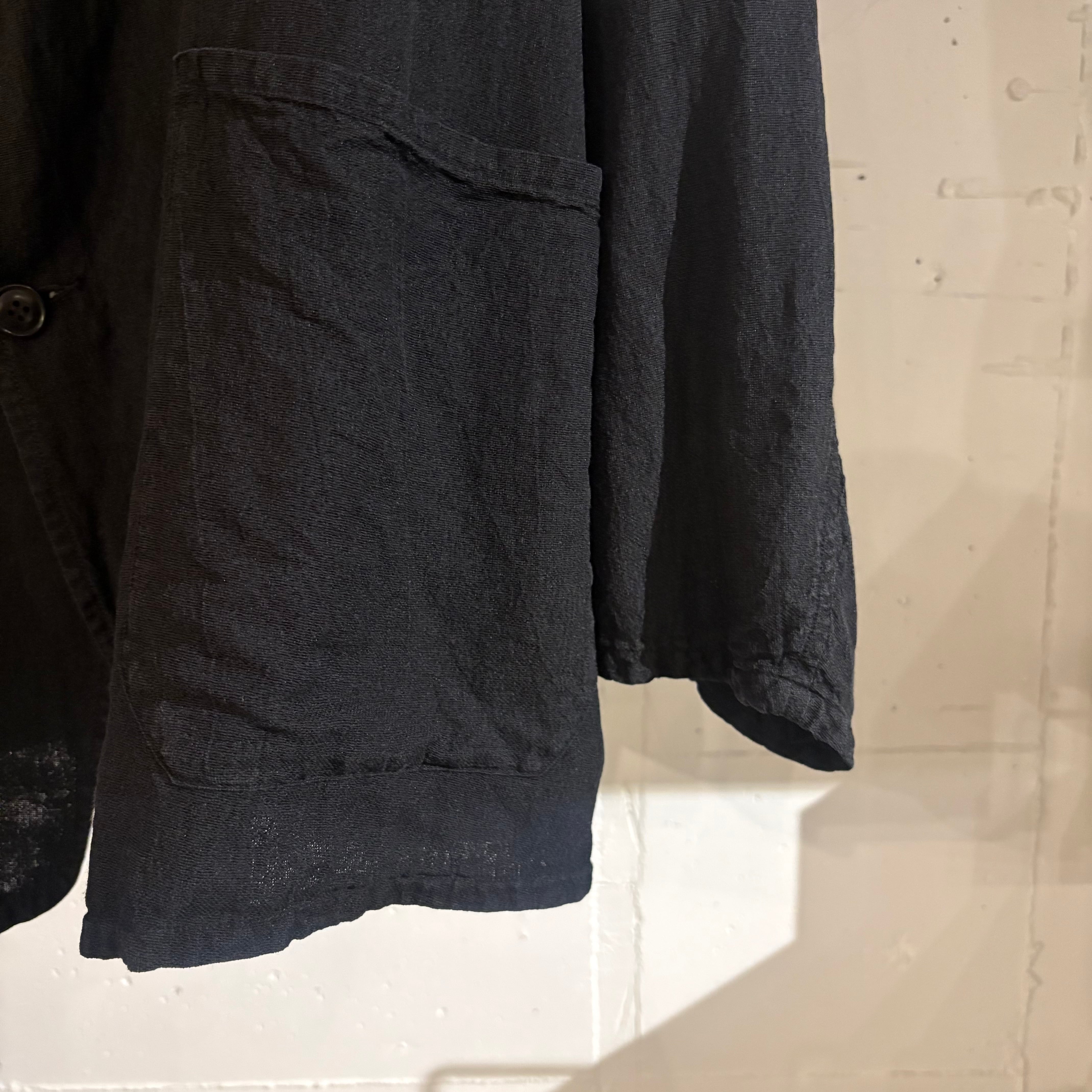 COMOLI(コモリ) シルクコットン ジャケット (D01-01022) FADE BLACK