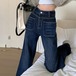 新追加 2025 新作春 脚長効果! デニムパンツ レディース デニム ストレートパンツ ジーンズ 韓国