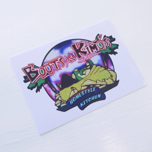 ★ハワイ直輸入★BooTs&KiMo's ステッカー／ブーツアンドキモズ／ブーキモ／ハワイカフェ／パンケーキ／シール