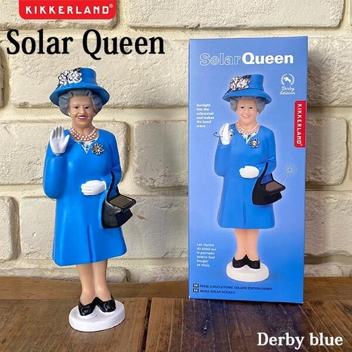 Solar Queen Derby blue ソーラークイーン ダービーブルー エリザベス女王 イギリス オブジェ KIKKERLAND キッカーランド