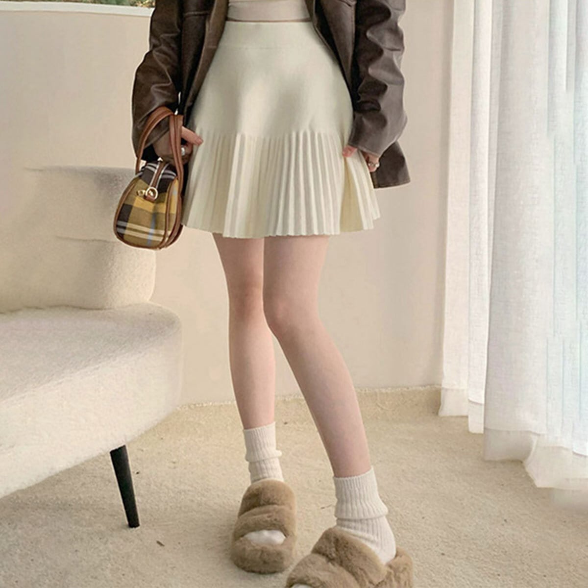 ミニスカート ニット レディース 秋冬 プリーツスカート ニットスカート おしゃれ きれいめ 大人 かわいい カジュアル ハイウエスト Aライン ウエストゴム 大人可愛い 大人女子