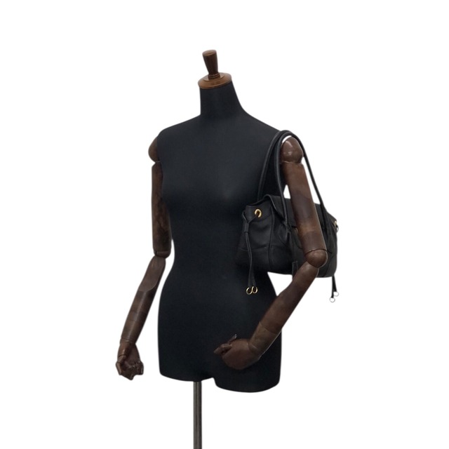 PRADA プラダ ハンドバッグ ブラック ロック レザー vintage ヴィンテージ オールド 7dwdcx