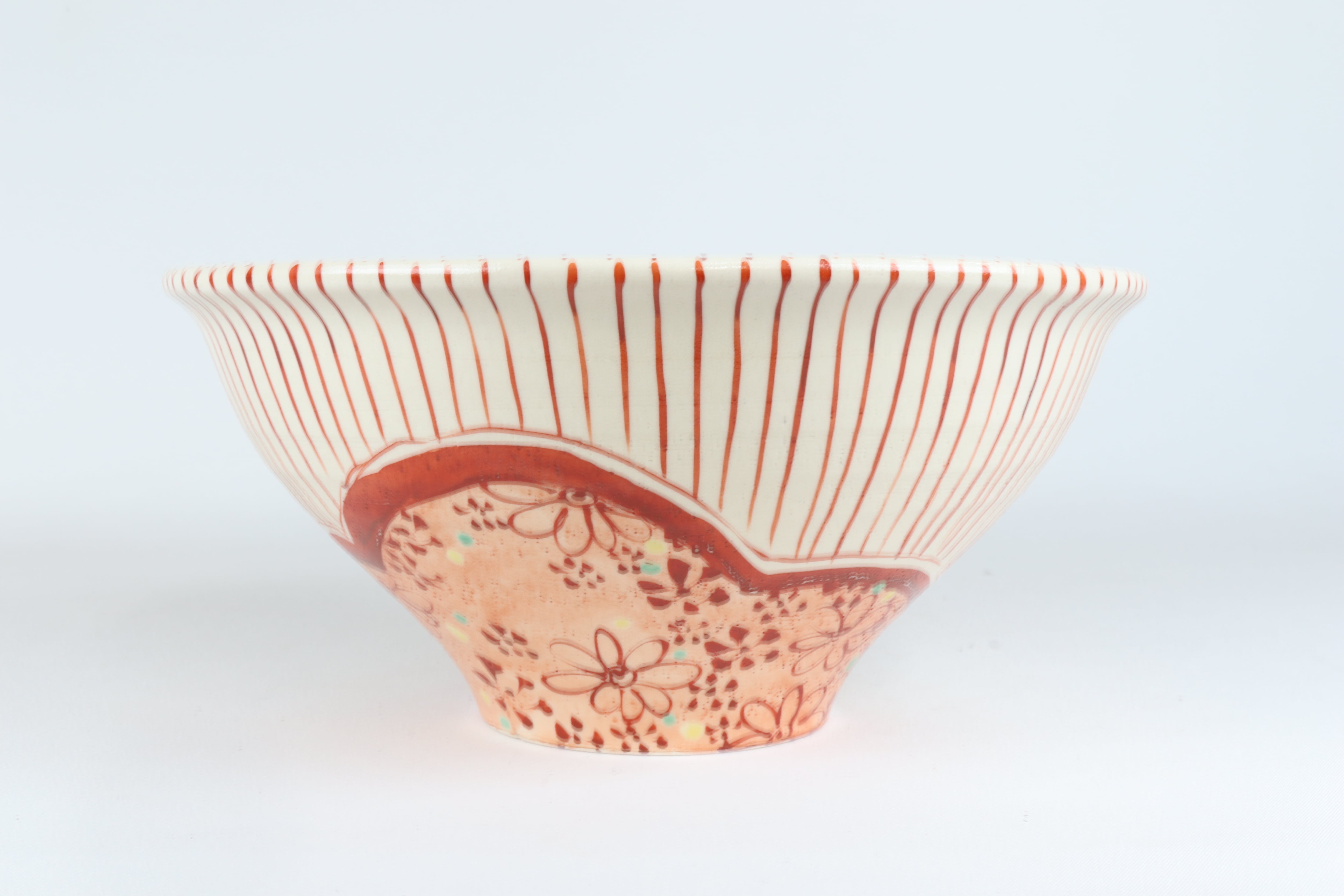 色絵 凛麵どんぶり 茜 | 宗山窯