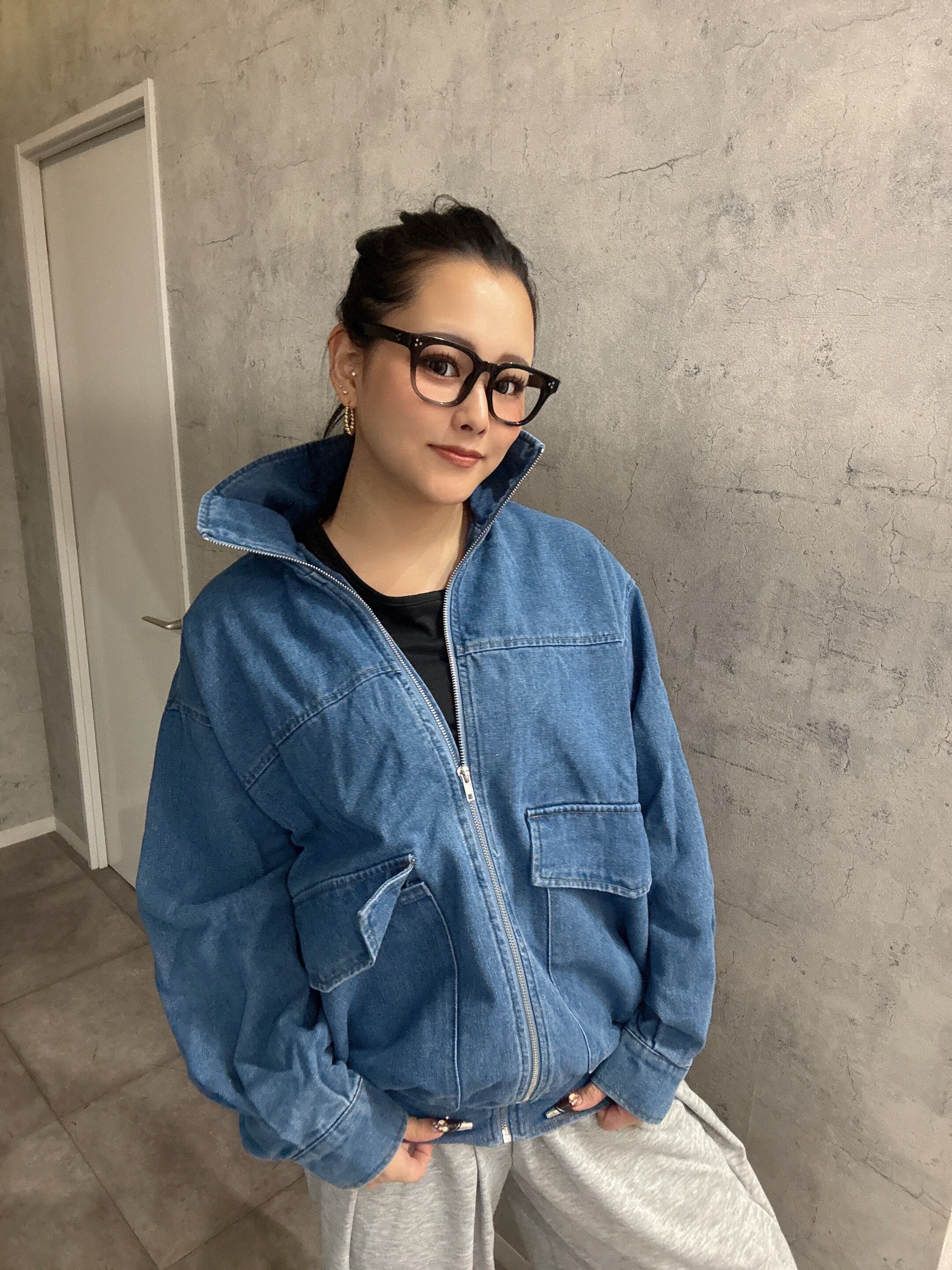 スタンドネックオーバーサイズデニムジャケット | 株式会社Ache