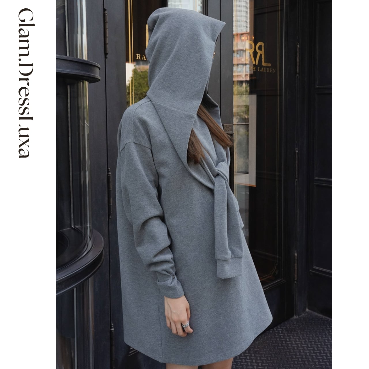 Tied Layered Sweat ワンピース/2color_W988