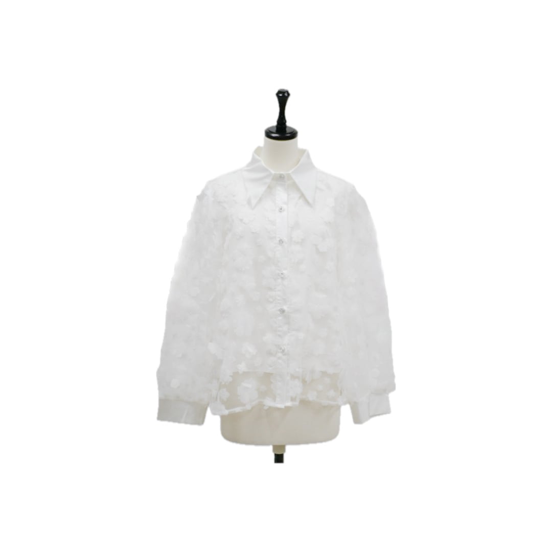 Blossom sheer design blouse