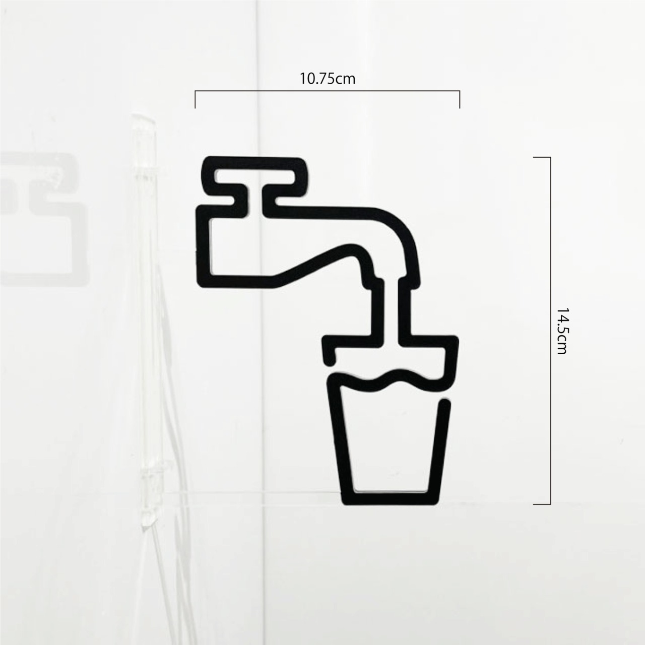 ツケレルン（1way ピクトサイン）軽量 アクリル 突き出し 看板（飲料水サイン ）1way-0103 - 3