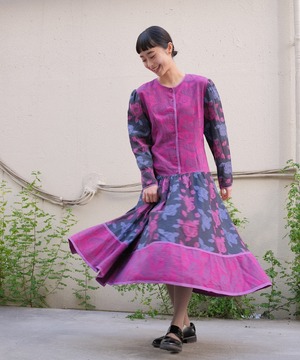 【ご予約】80's european floral dress