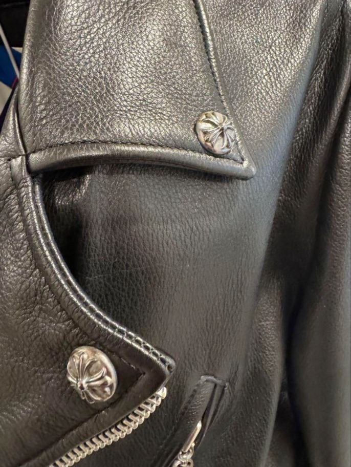 定価30万円 本革レザージャケット オレンジ BANA バーキン クロムハーツ 定価30万円 本革レザージャケット オレンジ BANA バーキン クロムハーツ