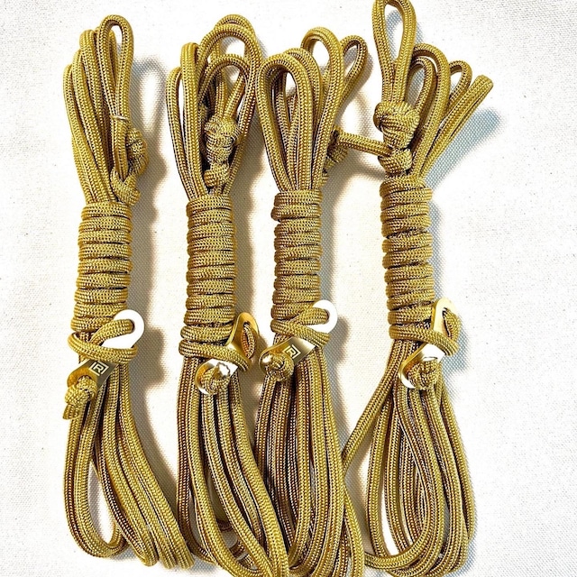 RL Rope ３ｍ✕４本Set：真鍮製自在金具(RL Tensioner)＆国産ナイロン製ロープ(RL Rope)