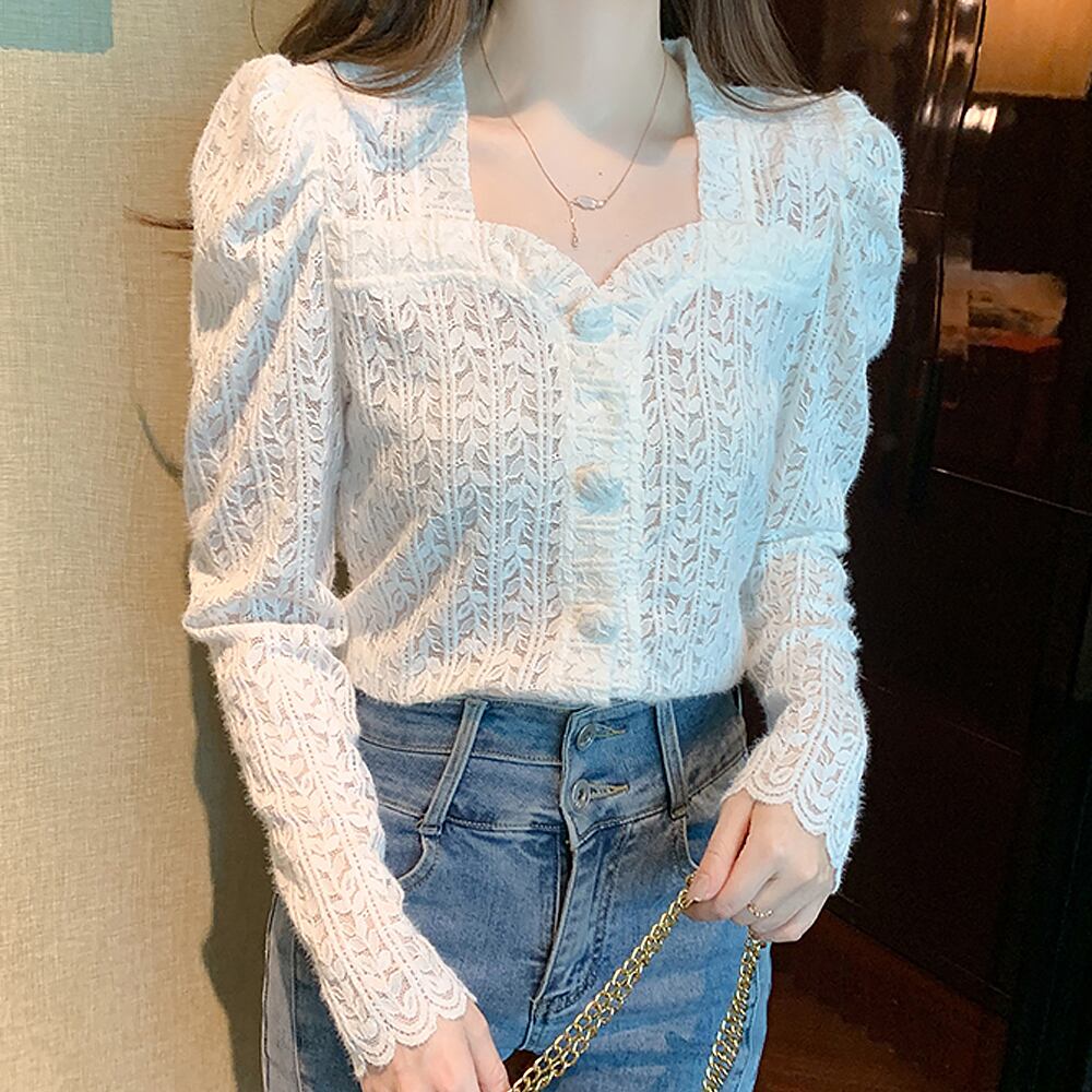 くるみ様おまとめ3点⭐︎ プチポワンミラー&レーストップス&アンティークブラウス くるみ様おまとめ3点⭐︎ プチポワンミラー&レーストップス