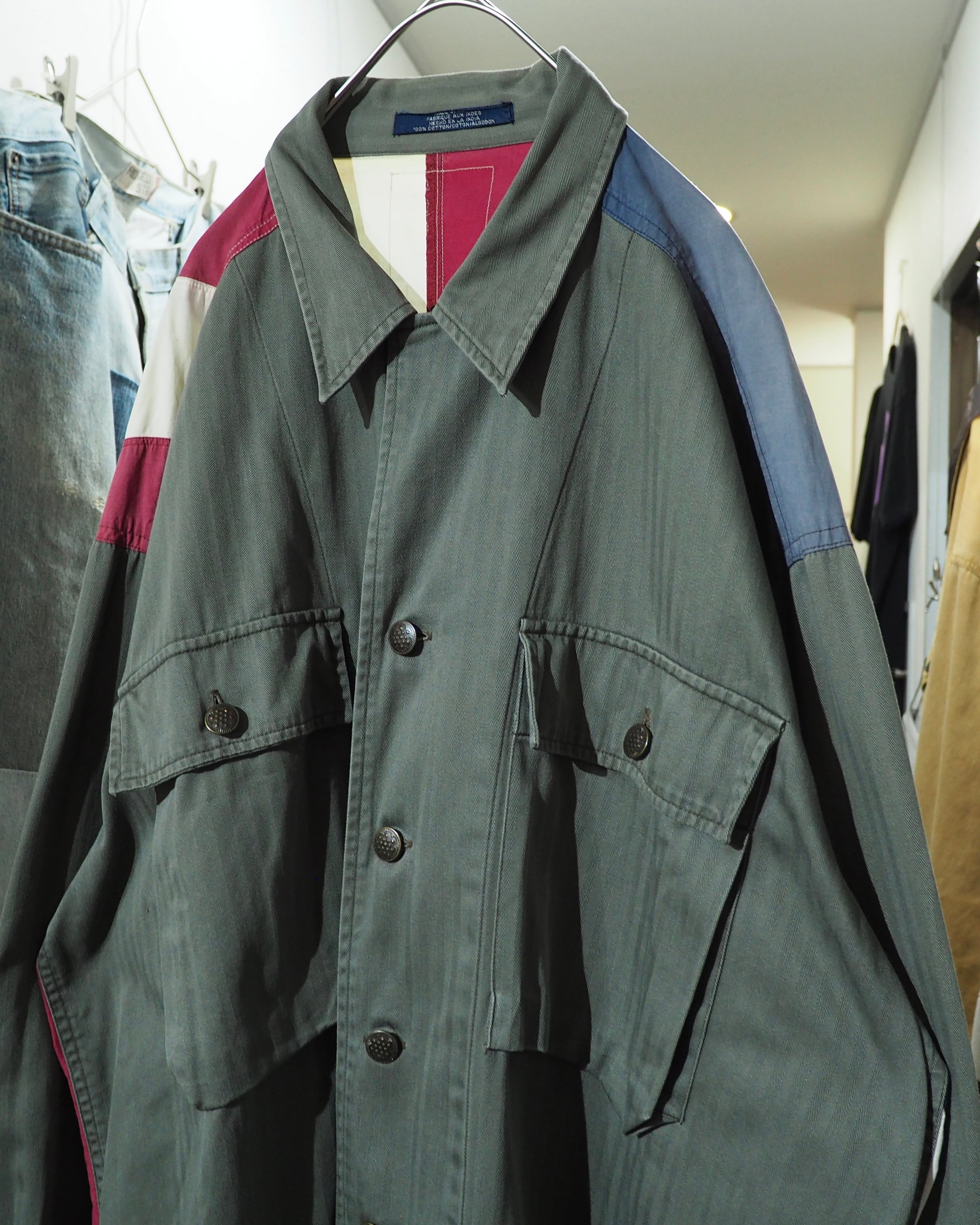 1990s ” 星条旗 ” Stars and Stripes Custom Vintage Loose Military Shirt Jacket