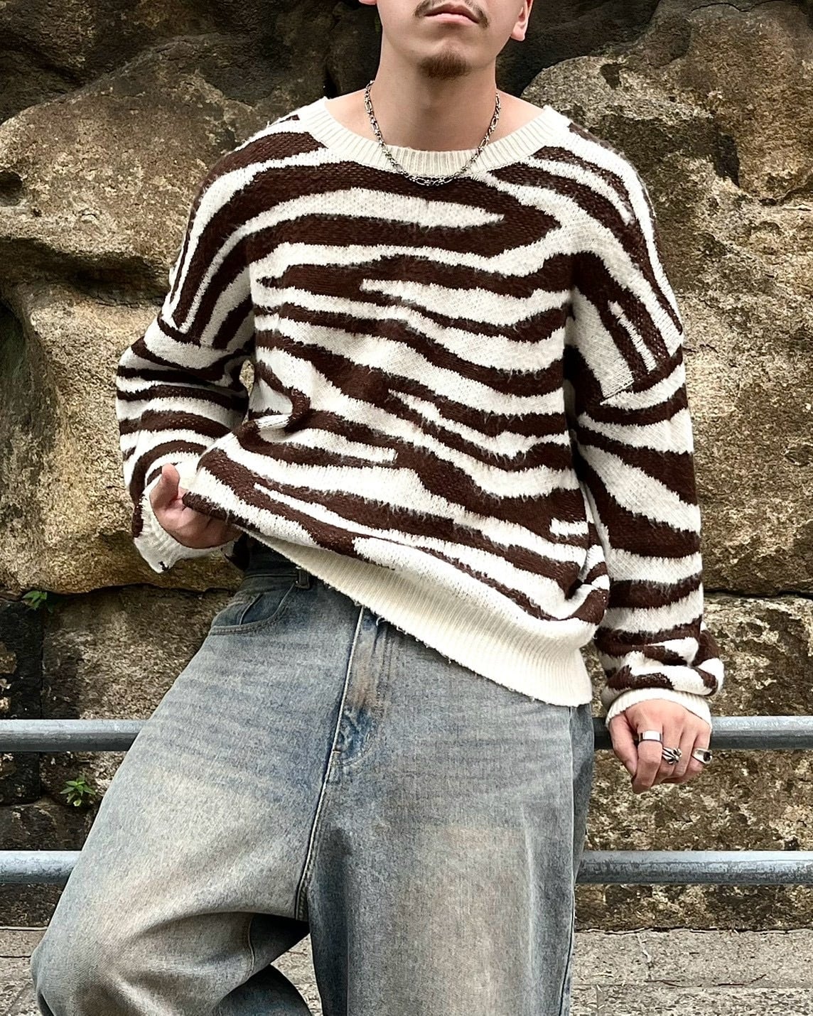 wild fable "Zebra" Acrylic Knit