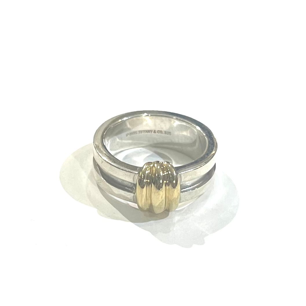 TIFFANY&CO】2201希少サイズ15号18K金 グルーブド ウィズ リング