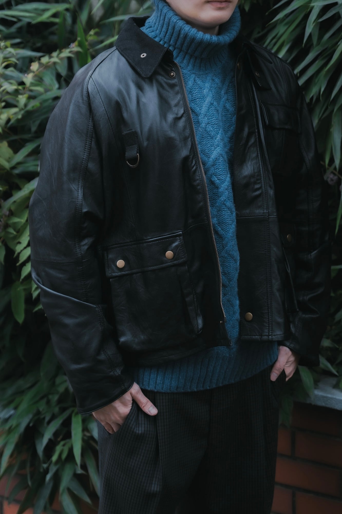 Leather Fishing JACKET | yoused