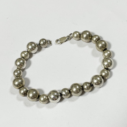Old 925 Silver Pearl Beads Bracelet