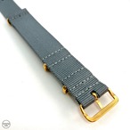 GOLD プレミアムNATOストラップ グレー 20mm 腕時計ベルト